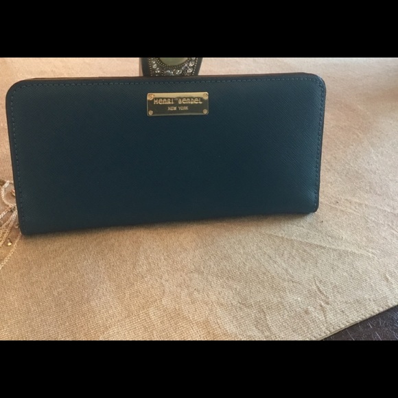 Handbags - Henri Bendel Teal Blue Wallet